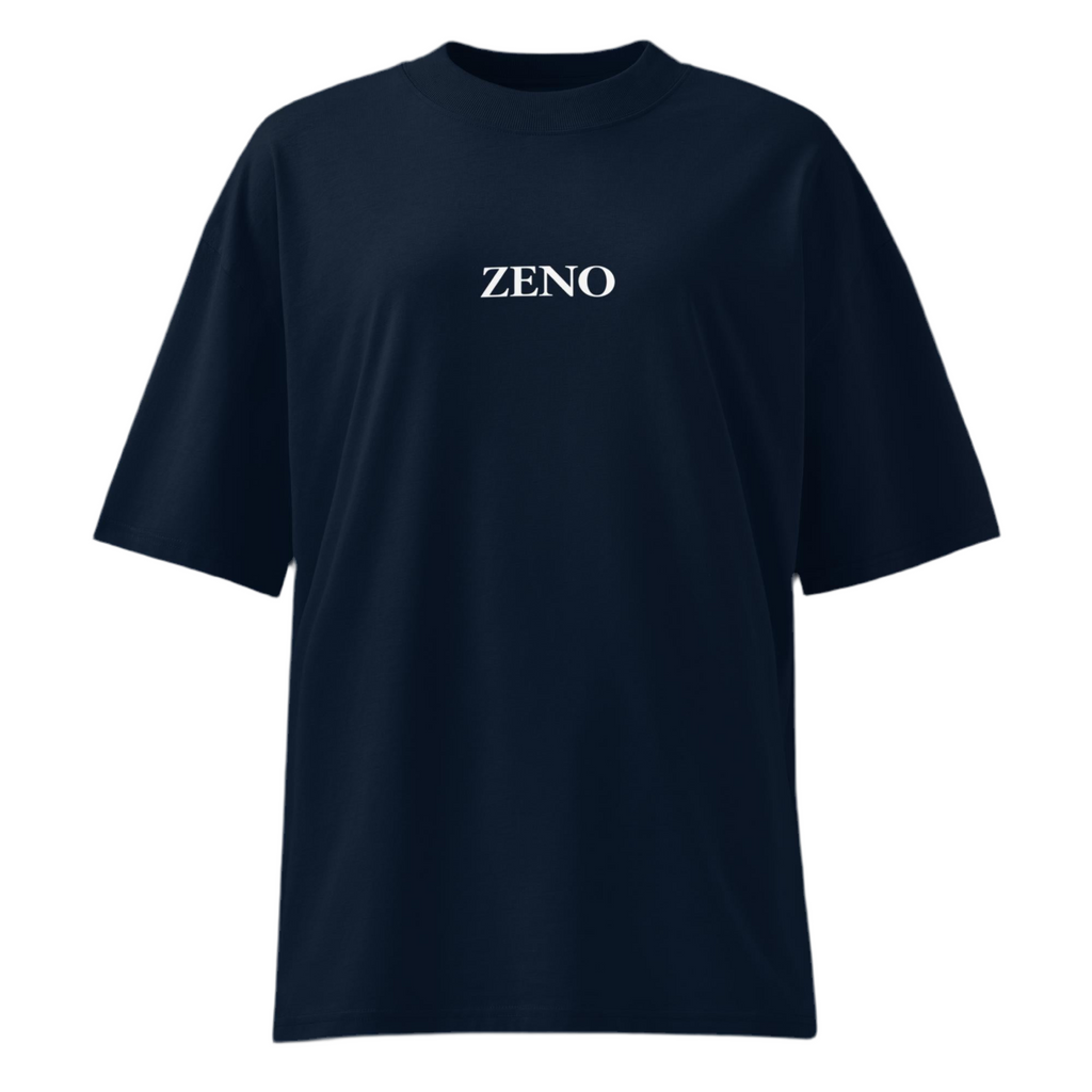 Unisex organic oversized high neck t-shirt