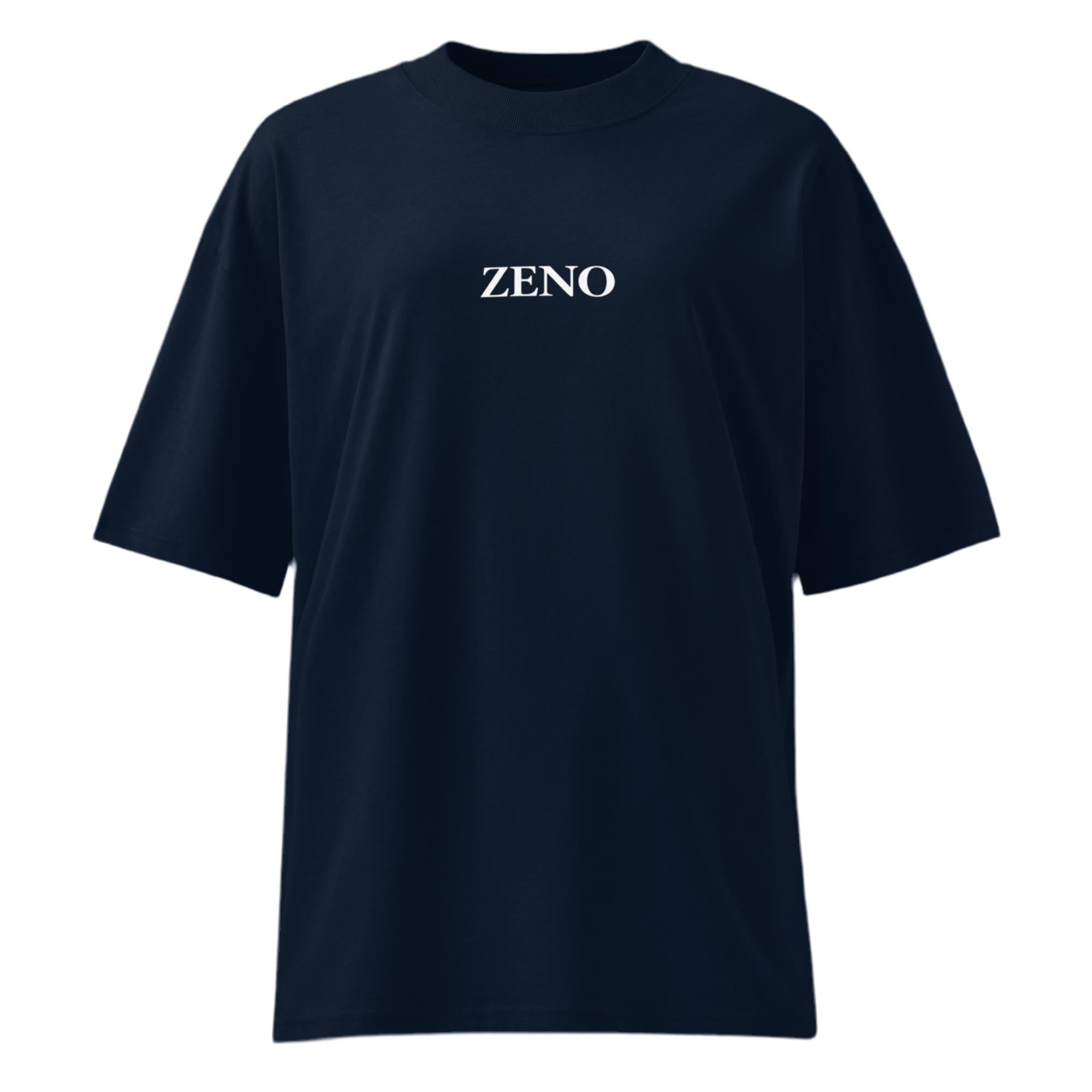 Unisex organic oversized high neck t-shirt