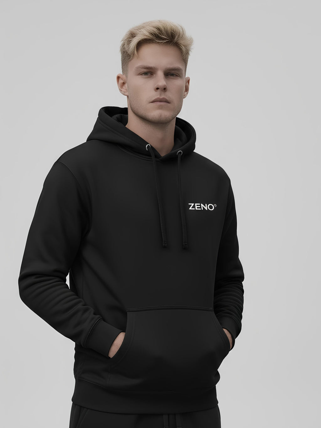 ZENO “Built in Silence” Premium Black Hoodie